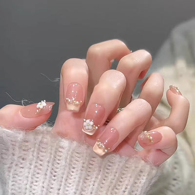 C030 เล็บปลอมสําเร็จรูป ทำด้วยมือ 10 ชิ้น/กล่อง แคทอาย หวานๆ ดีไซน์สวย ประณีต สวมง่าย ใช้ซ้ำได้ แถมฟรีชุดอุปกรณ์+กล่องเก็บเหล็ก